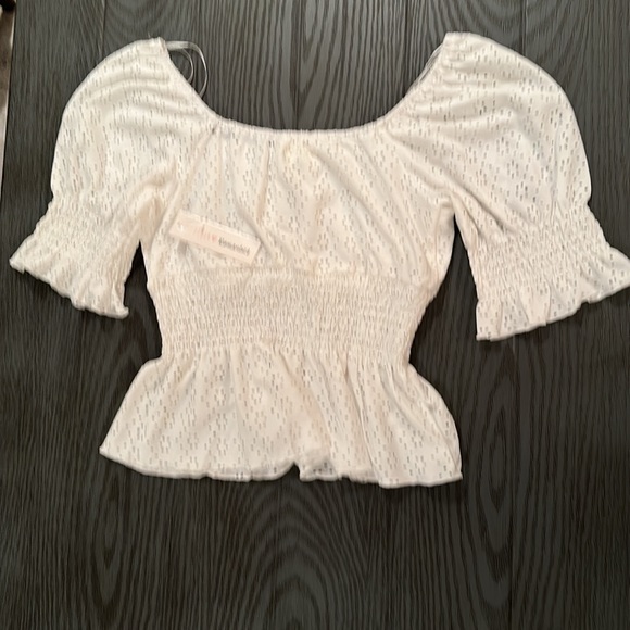 White eyelet URBAN Romantics Top- New - Picture 5 of 6